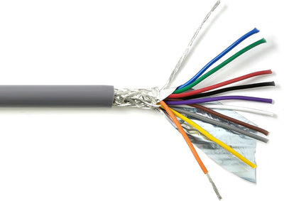 Cable blindado 10C 16AWG flexible PVC gris 25pies