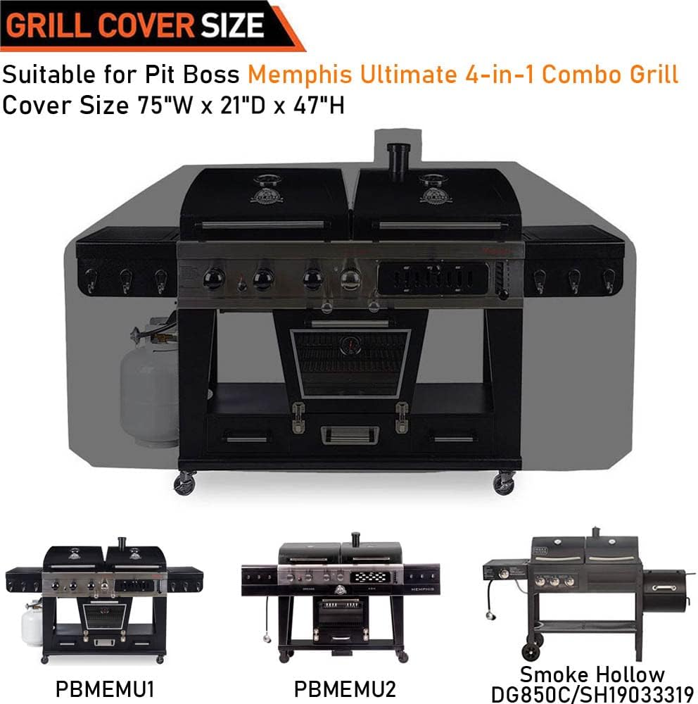 Pit Boss Memphis 4en1 Grill PBMEMU1 Impermeable para Humo
