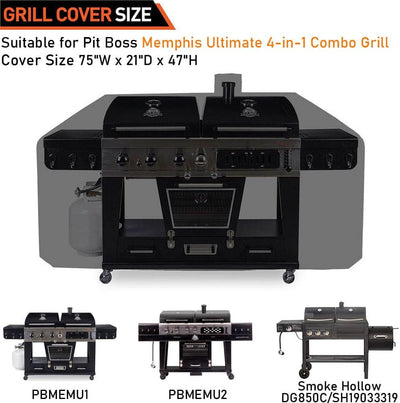 Pit Boss Memphis 4en1 Grill PBMEMU1 Impermeable para Humo