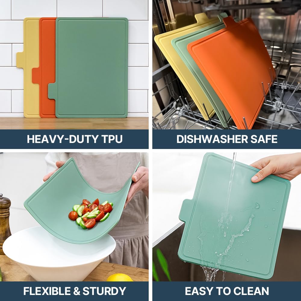 Tabla cortar TPU flexible resistente al calor roja