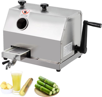 Exprimidor manual caña azúcar acero inox 3 rodillos 110lbs/h