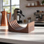 Soporte madera nogal para filtro café 51/53mm