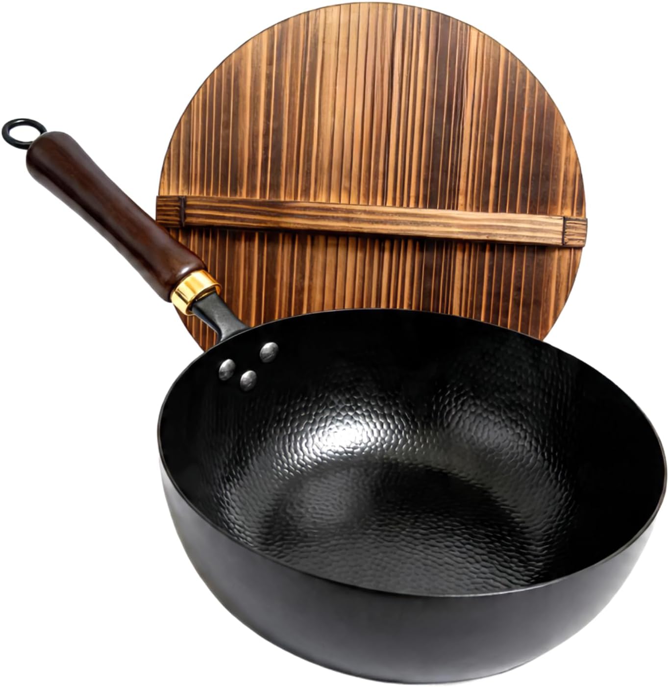 Wok acero al carbono 10pulg para inducción