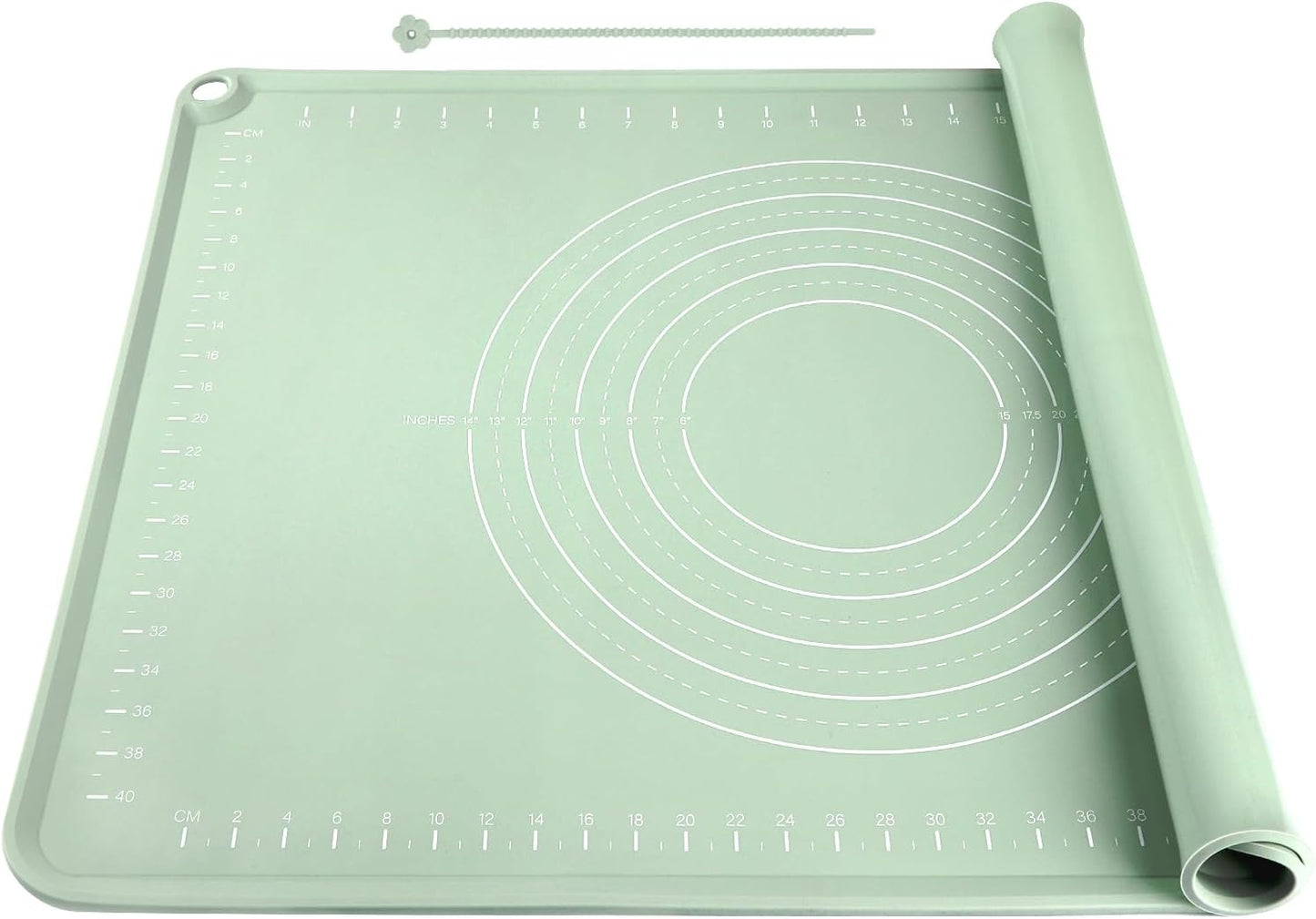 Tapete silicona extra grande para hornear, 28 x 20 pulgadas, antideslizante con bordes elevados