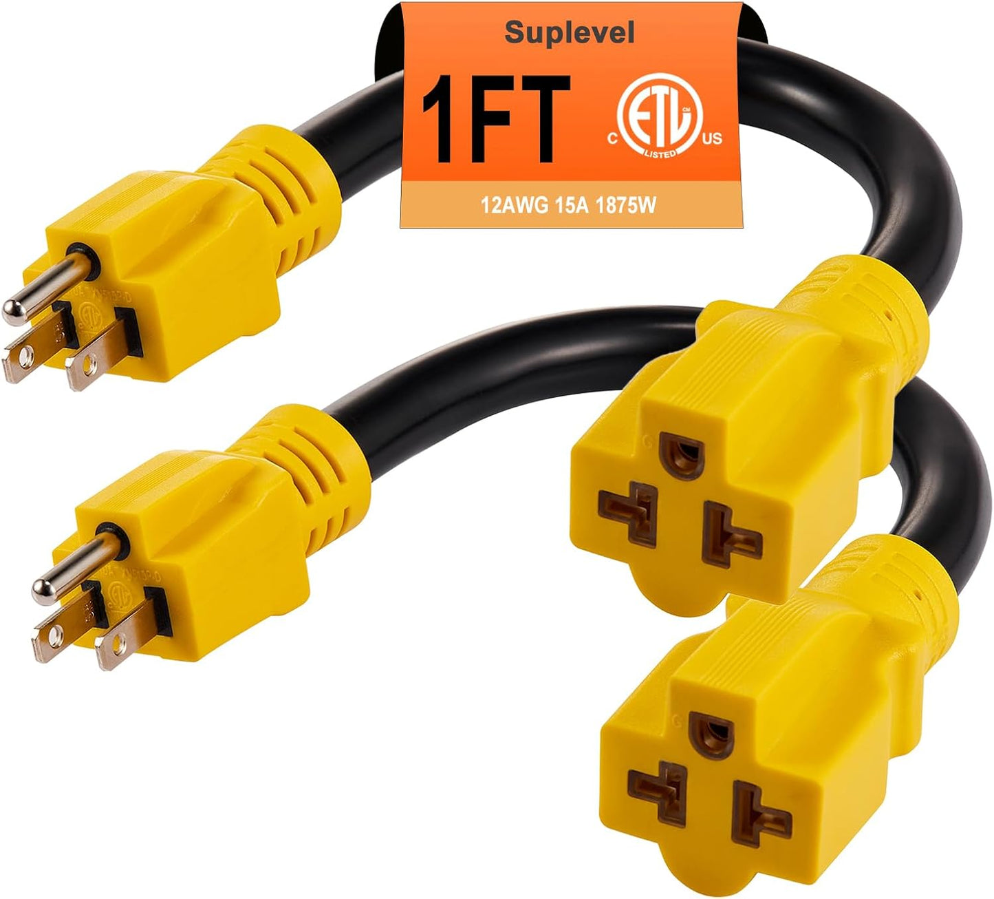 Cable extensión 4en1 NEMA 5-15P a 6-20R 12AWG 15A