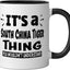 Taza cerámica para amantes de animales estilo tigre del sur de china negro/blanco