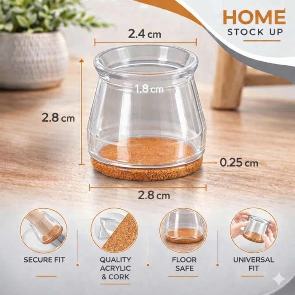 Pack 24 Almohadillas Fieltro Redondas Protección Suelo Madera Dura