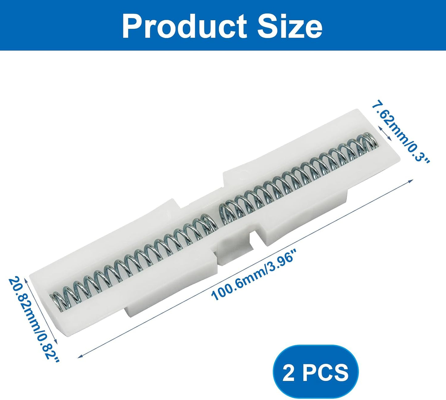Guía deslizante puerta bifold ABS blanco