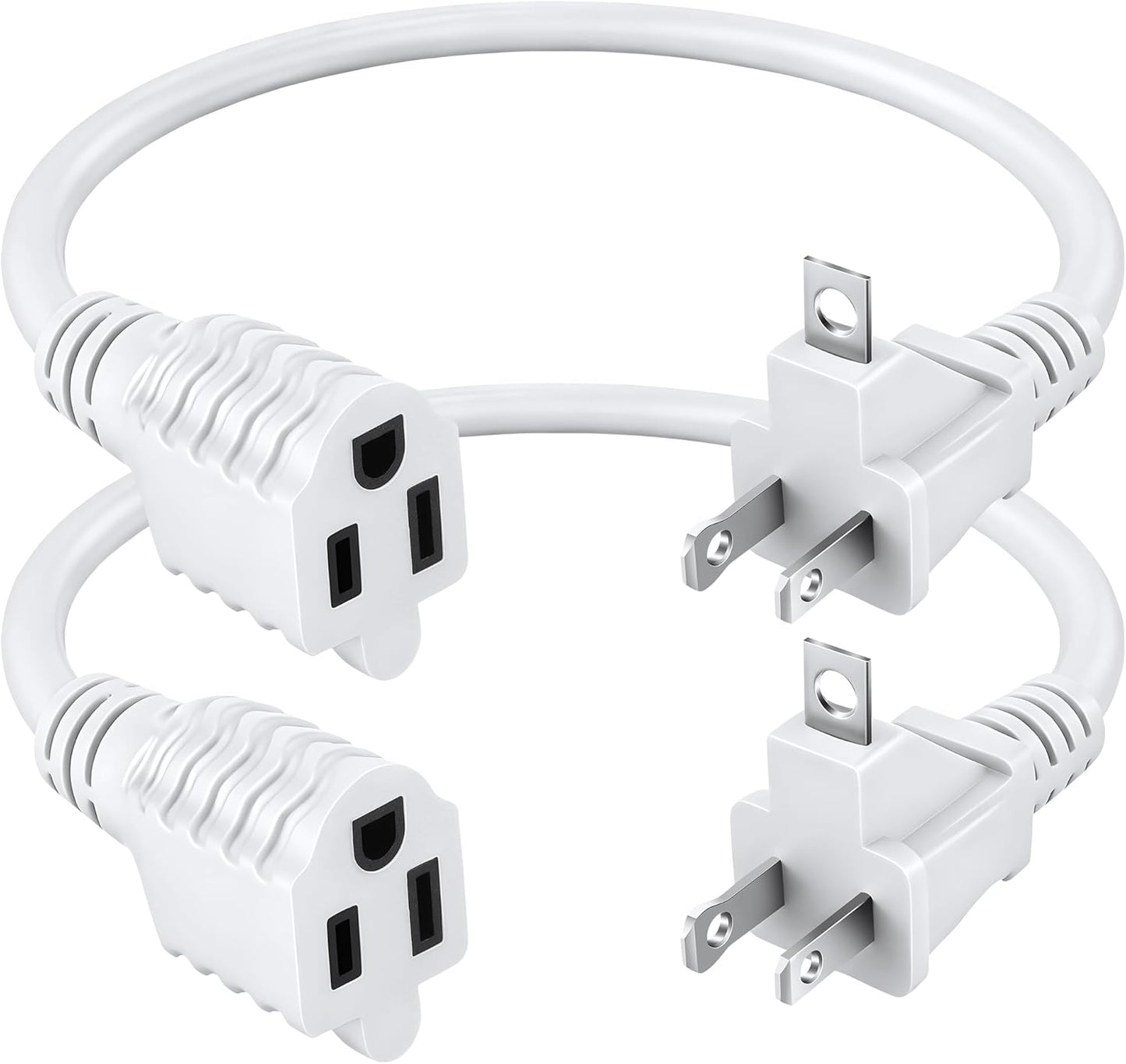 Adaptador 2 a 3 clavijas con cable extensión ignífugo 16 AWG