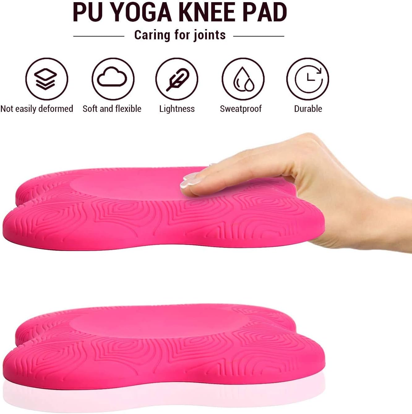 Almohadilla yoga extragruesa espuma para rodillas codos muñecas