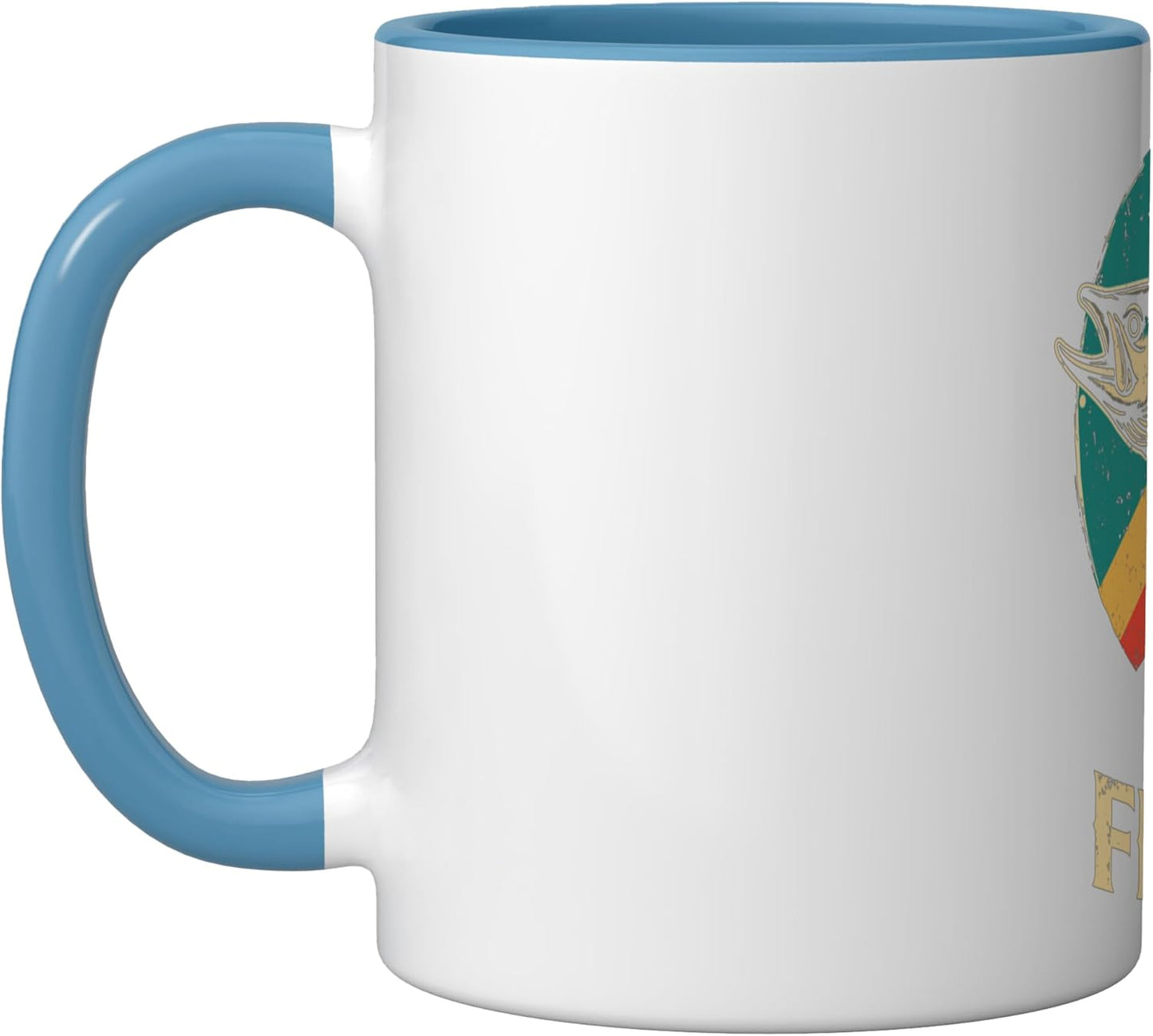 Taza Cerámica Pesca Blue/White para Padre Pescador