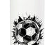 Botella de agua aislada de acero inoxidable Soccer Ball Sketch