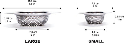 Colador acero inox para cocina ducha baño set 2 tamaños