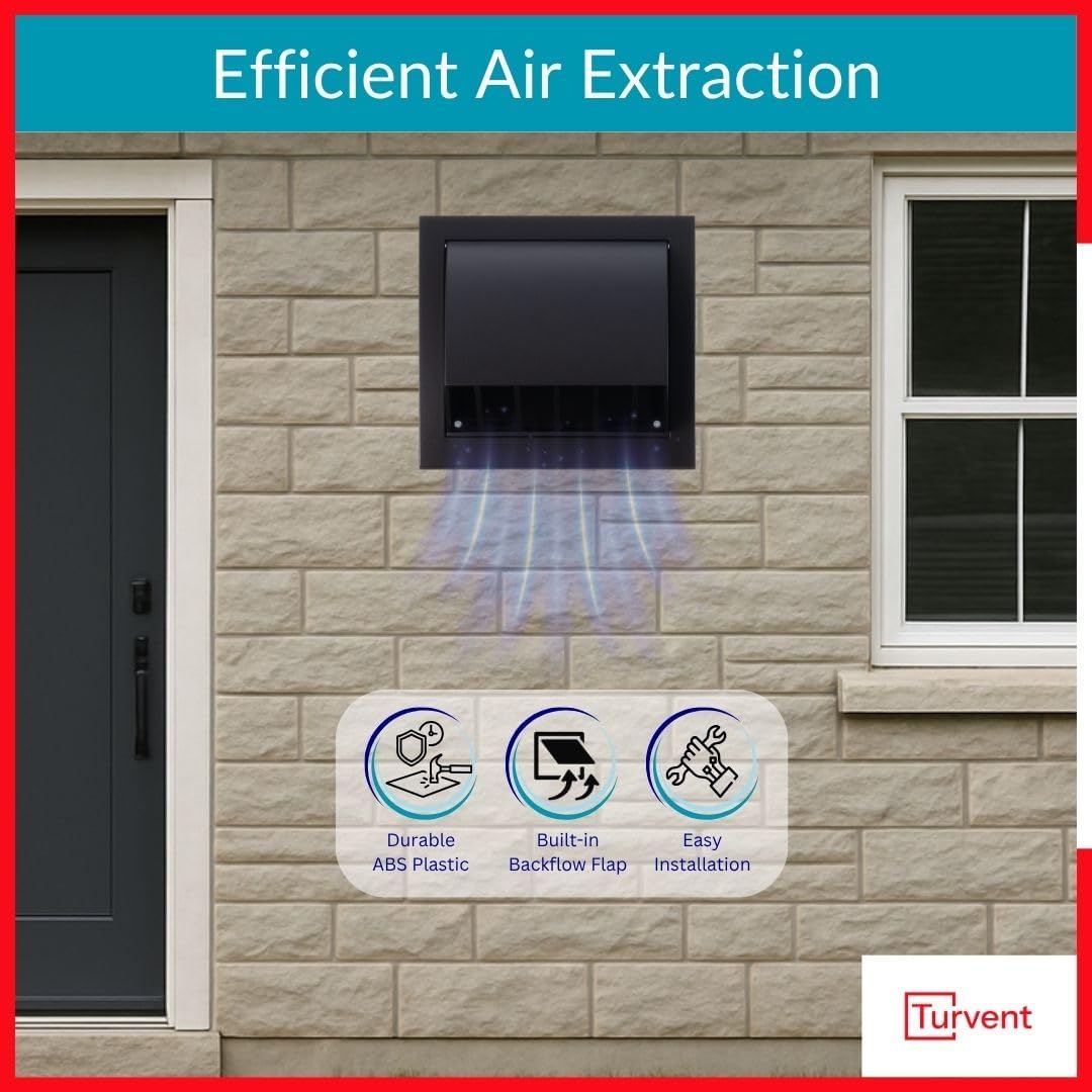 Cubierta ventilación secadora 4pulg plástico ABS antracita