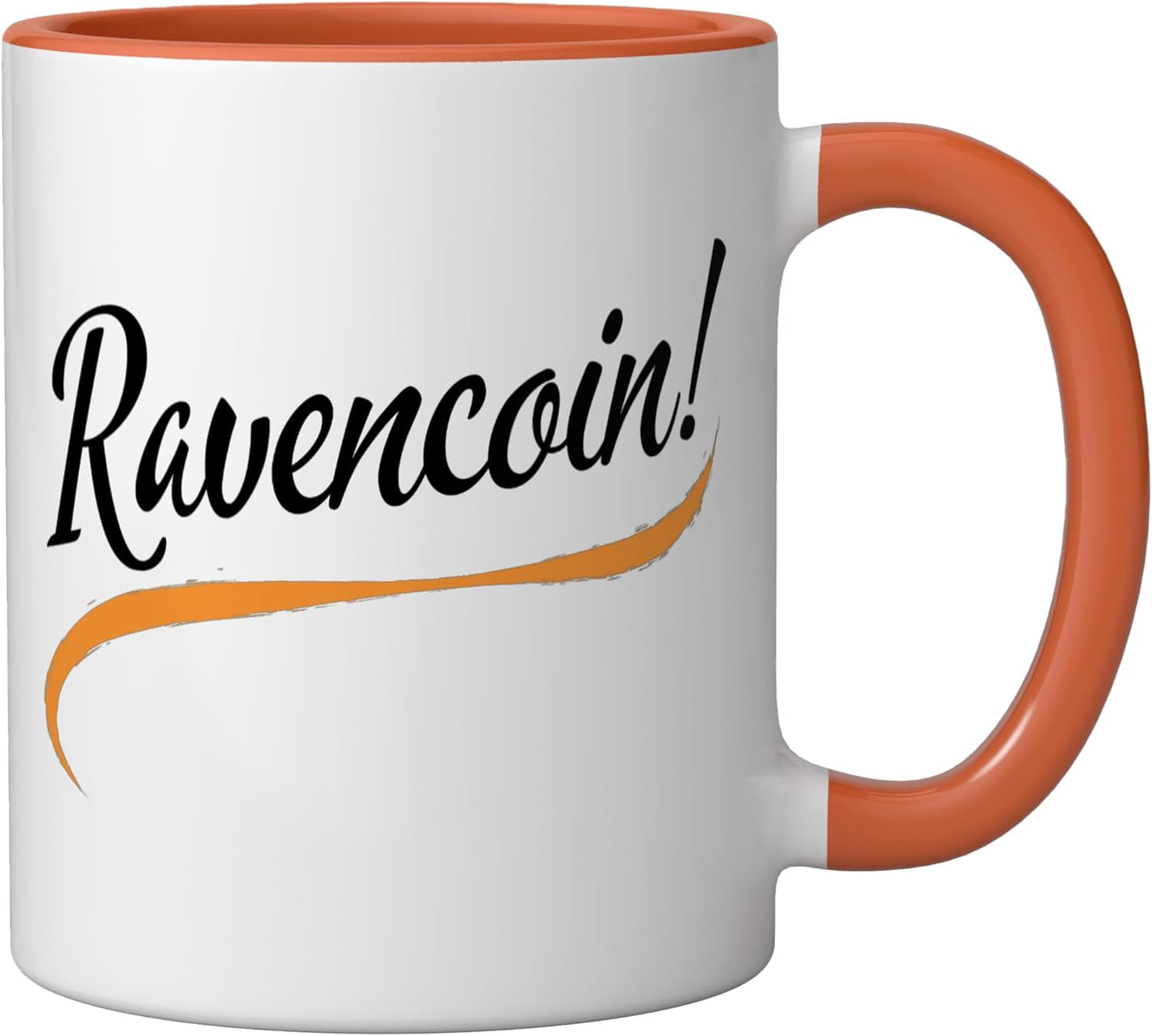 Taza Cerámica Ravencoin Naranja/Blanco