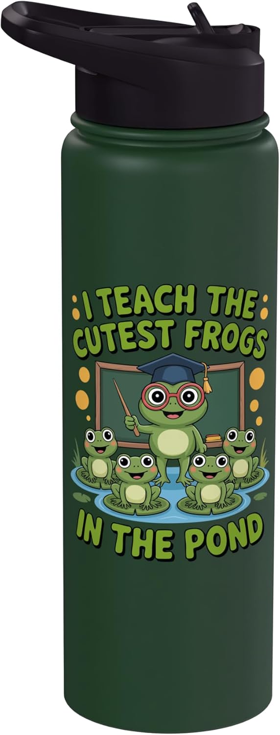 Vaso térmico acero inox con ilustración ranas