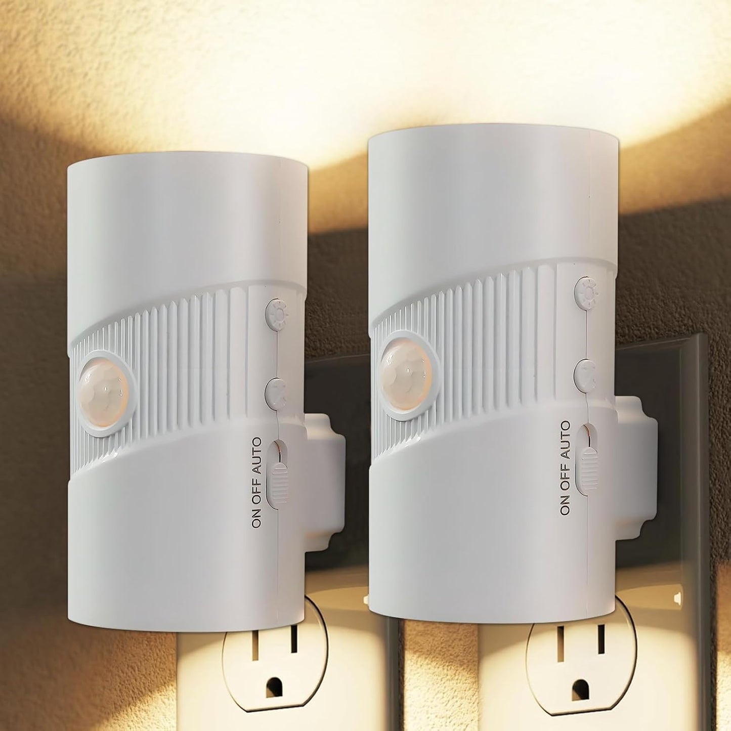 Luz Nocturna LED Enchufable con Sensor Movimiento 3000K
