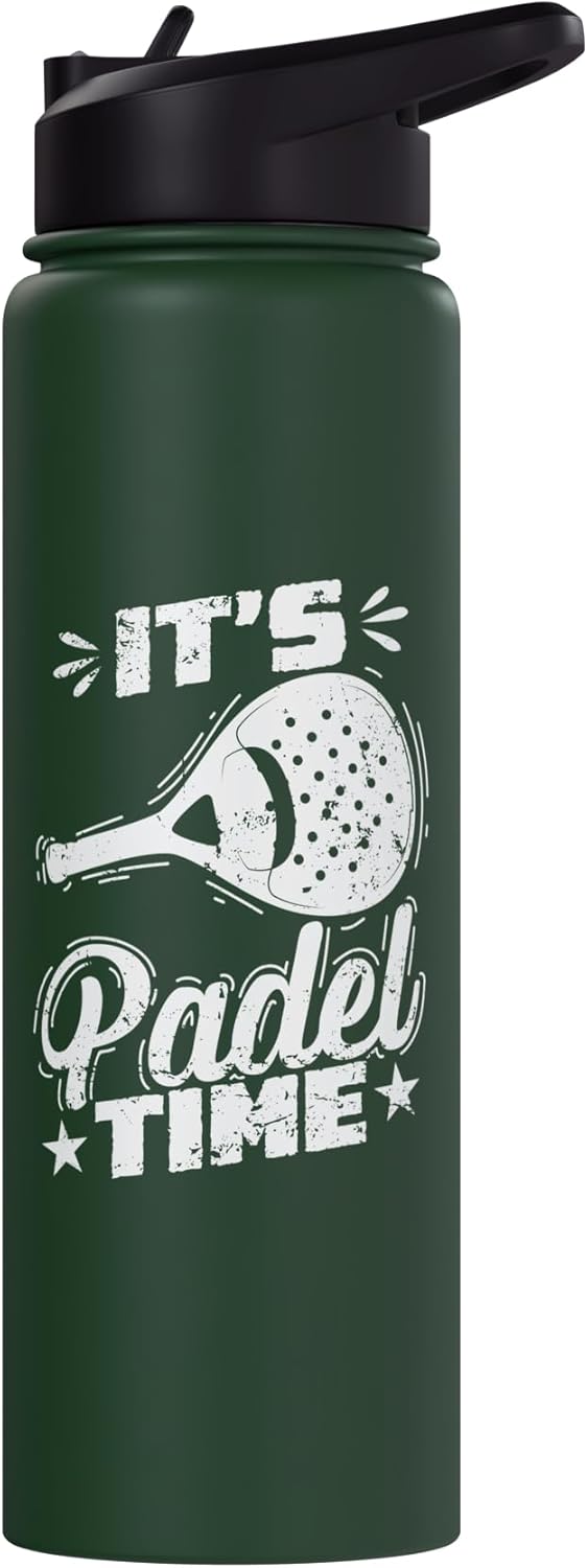 Bote de agua acero inoxidable aislado para padel