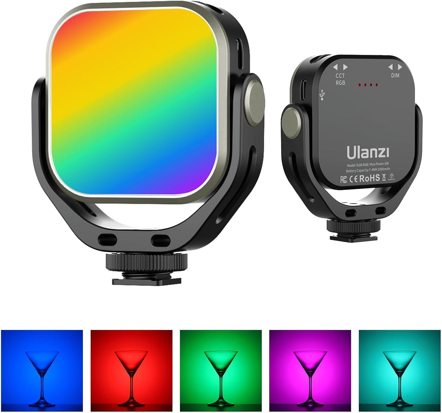 Luz RGB portátil para cámara CRI95