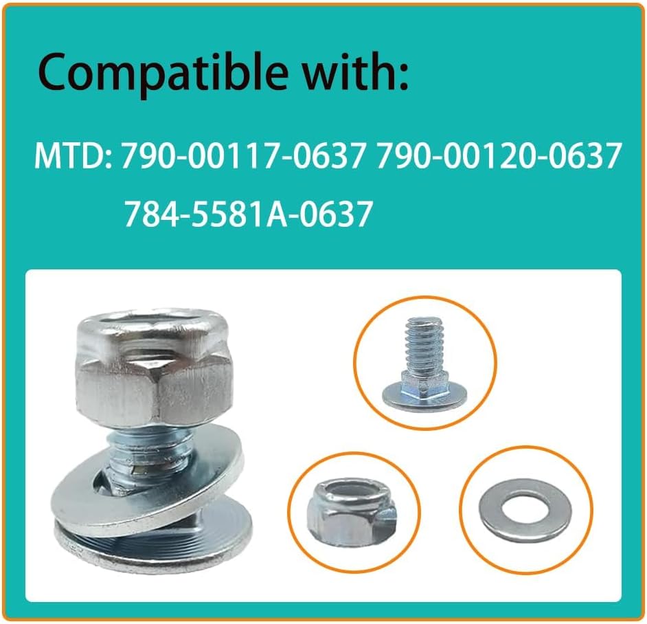 Kit pernos tuercas 5/8 pulg acero inox para MTD Snowbloers