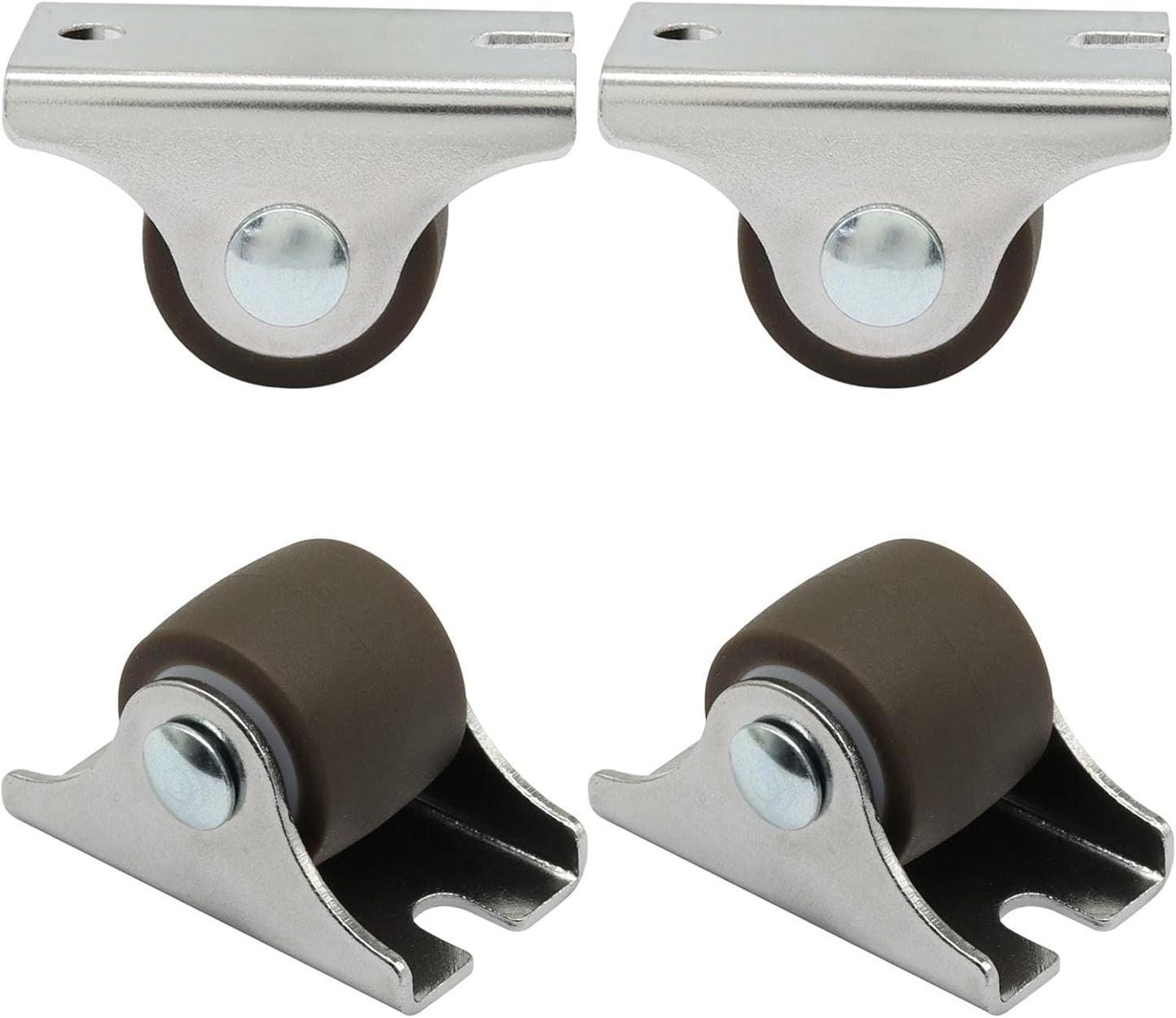 4 Pzas Ruedas TPE Acero Bajo para Muebles
