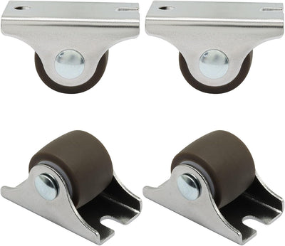 4 Pzas Ruedas TPE Acero Bajo para Muebles