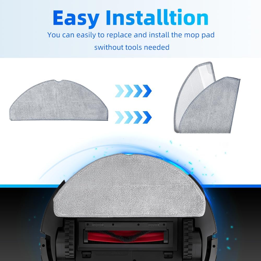 6 Almohadillas trapeador Roborock Q7 M5 L5 Giratorias