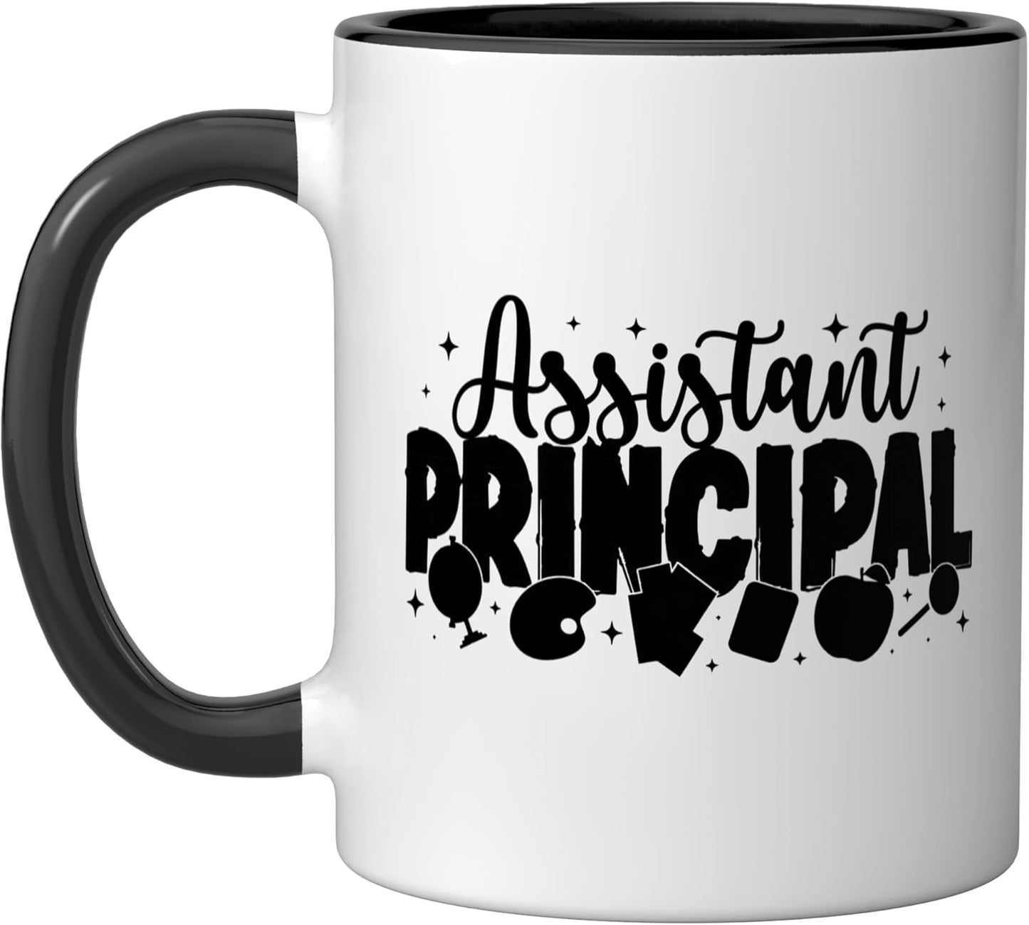 Taza Cerámica para Escuela Negro/Blanco
