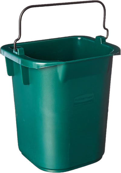 Cubo utilitario 5qt color verde con boquilla y asa