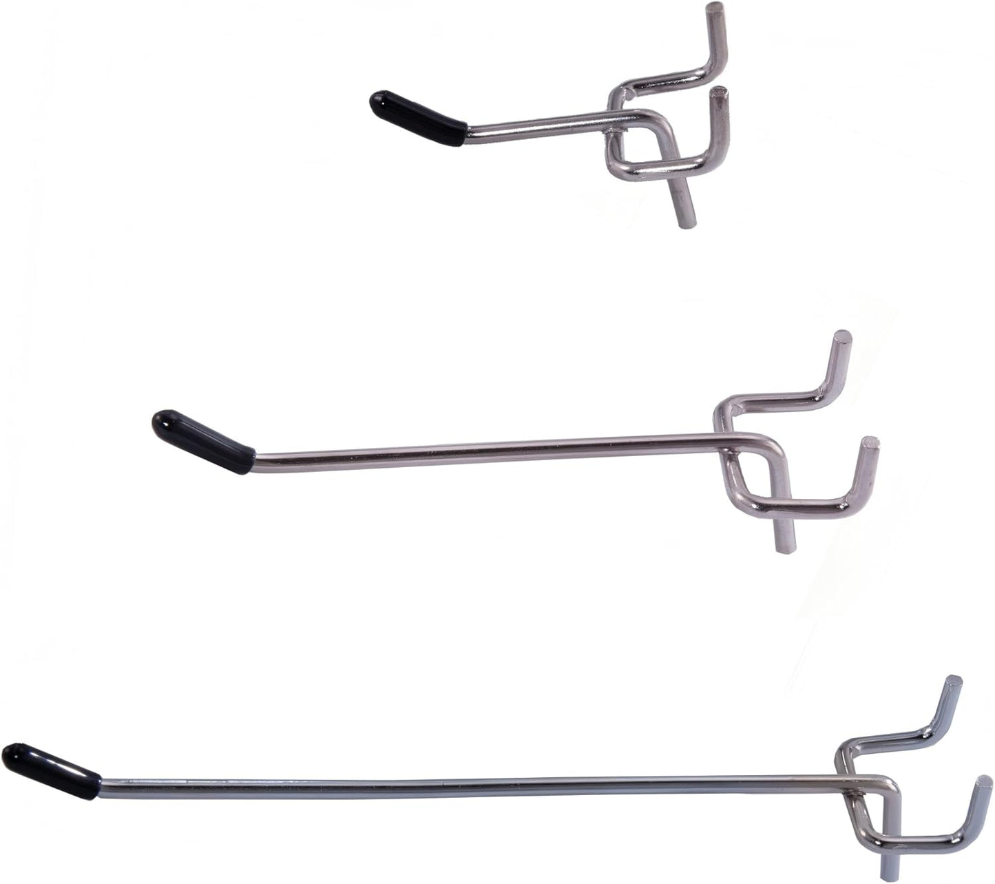 Set 60 Ganchos Plateados 2x4x6pulg Resistentes para Herramientas