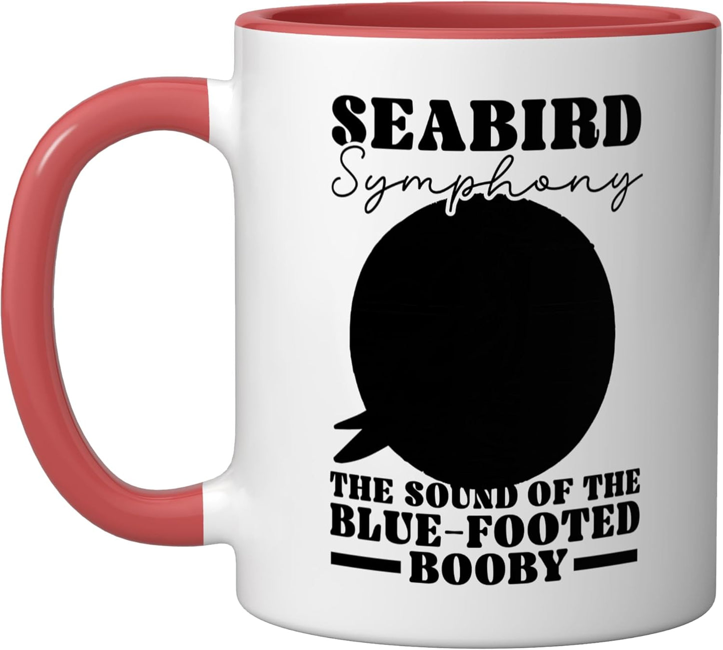 Taza Cerámica Observación Aves Pico Azul Rojo/Blanco