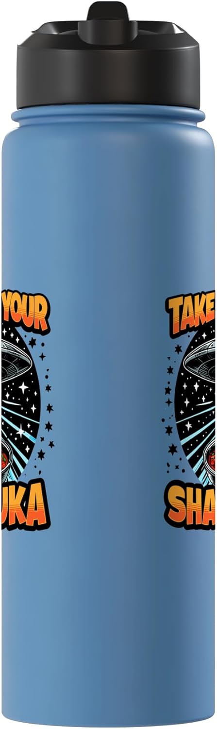Botella agua acero inox aislada Shakshuka