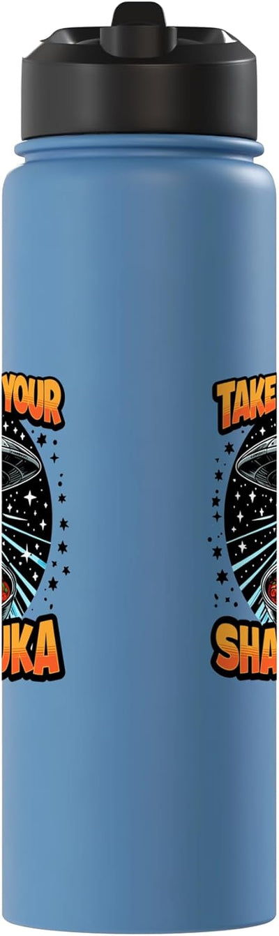Botella agua acero inox aislada Shakshuka