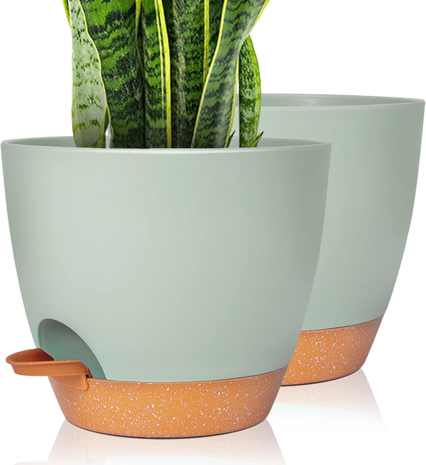 Set 2 Macetas 8pulg con Drenaje Decorativas Modernas