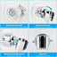 Soporte ducha adhesivo con 10 cepillos giro 360 cromado