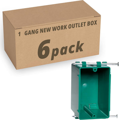 Caja salida pared plástico PPO 2-1/4x3-3/4pulg caja electrica verde