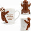 Taza de café con diseño de perezoso, regalo divertido para oficina