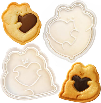 Juego de cortador de galletas de hámster en forma de corazón