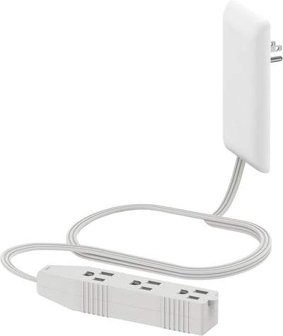 Extensor enchufe pared 3 tomas ultrafino con cable 3.1pies