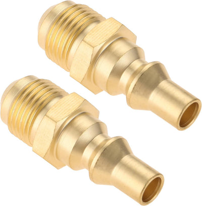 2 Conectores 3/8 a 1/4 pulg Latón Conexión Rápida Gas RV