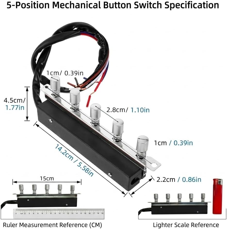 Interruptor campana extractora 5 botones control universal