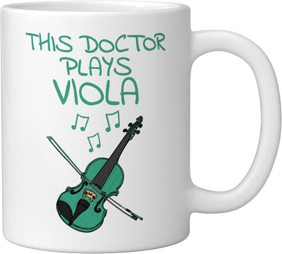 Taza de cerámica para violista doctor en blanco