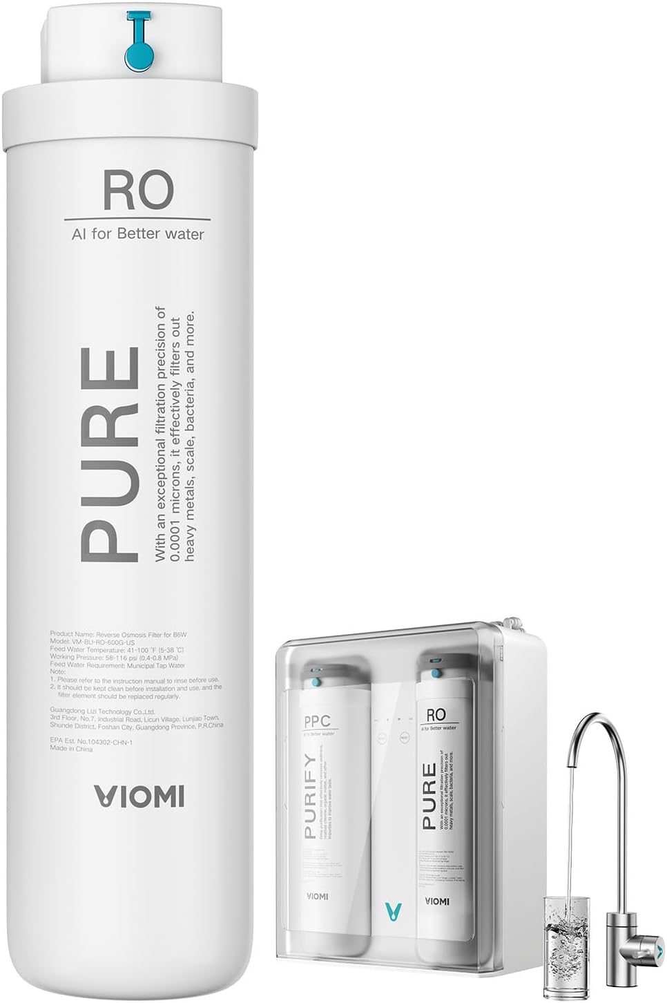 Filtro RO Viomi B6W 600 GPD para sistema de ósmosis inversa