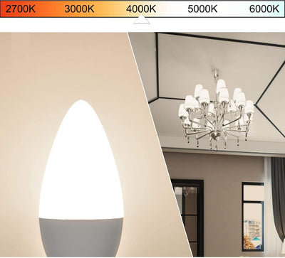 Set 12 Bombillas LED E12 6W 4000K