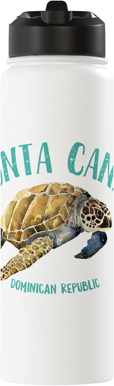 Bottella de agua acero inoxidable con diseño tortuga marina Punta Cana