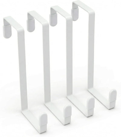 Set 4 Ganchos Colgar Ropa Toallas Abrigos Blanco 7.8pulg