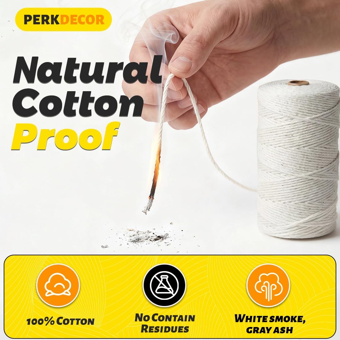 Cuerda cocina algodón 400pies 0.079pulg grado alimenticio