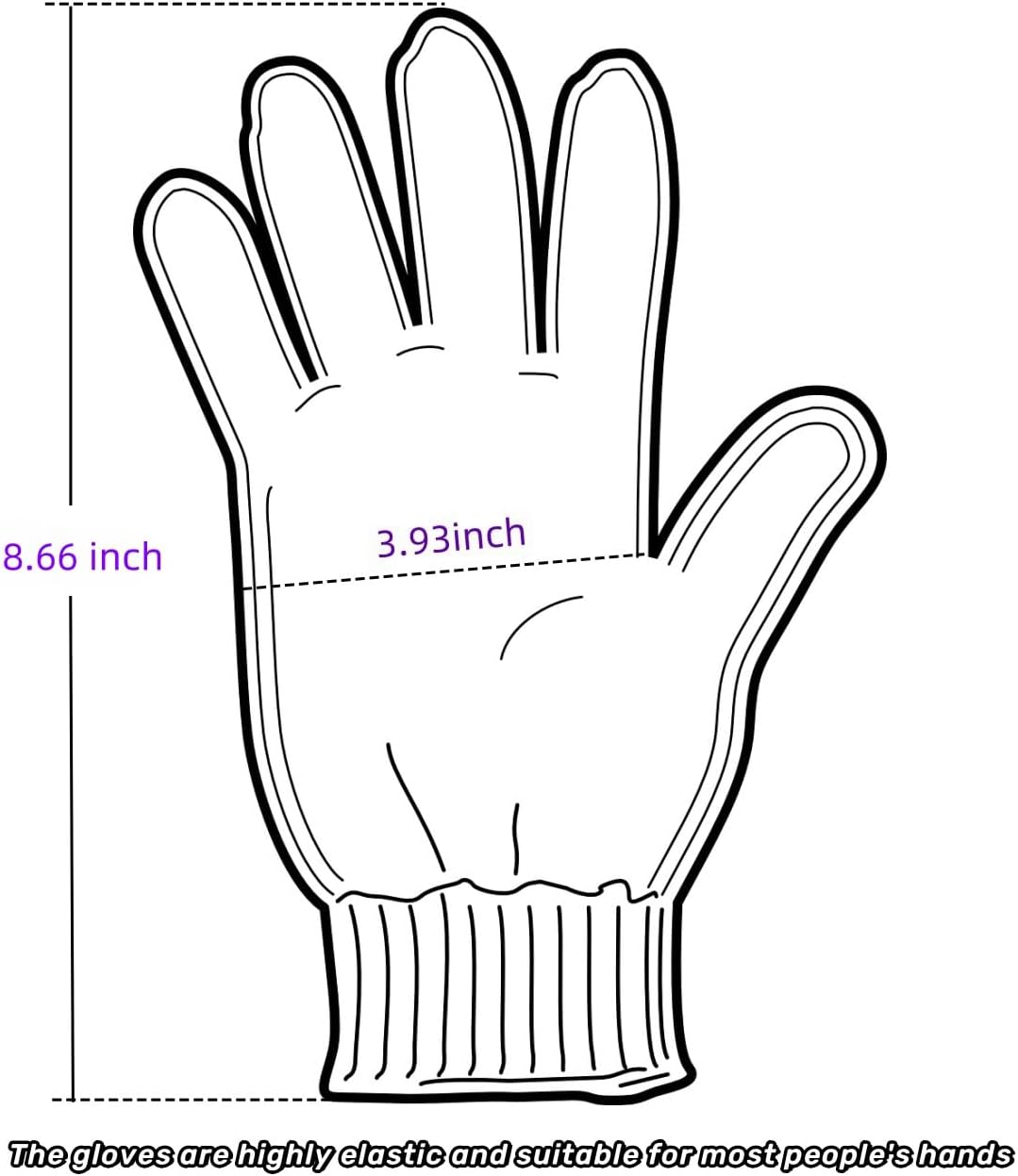 Guantes trabajo algodón seguridad blanco talla L