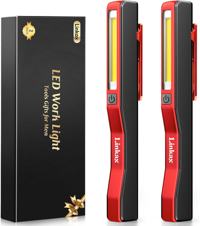 Linterna LED recargable set 2 unidades regalo hombre talleres