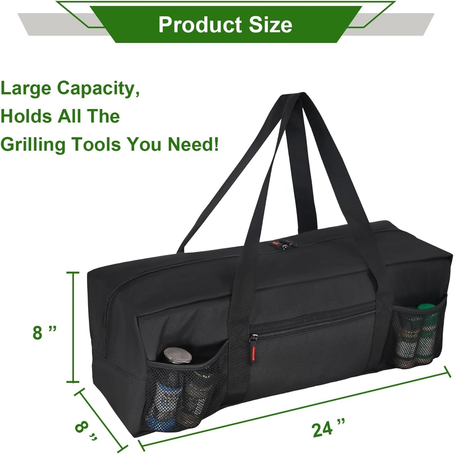 Bolsa almacenamiento herramientas parrilla 24pulg Oxford
